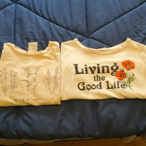 2 Junior medium crop tops